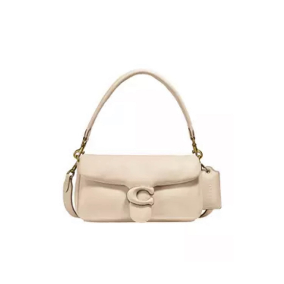 Coach Pillow Tabby 26 Shoulder Bag With Plush Padded Nappa Leather Cream NWT - Picture 6 of 17